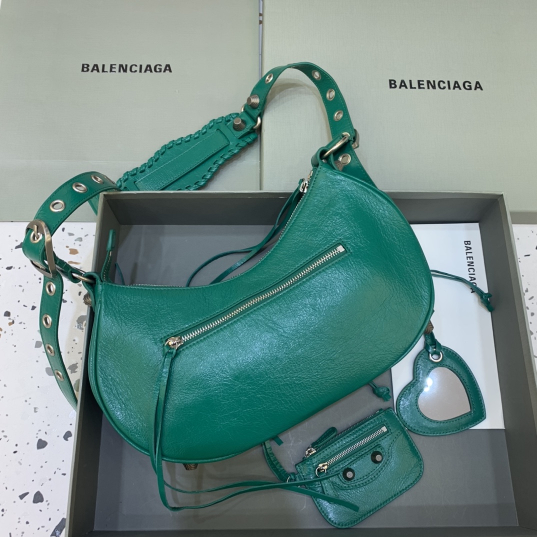 Balenciaga Le Cagole Small Shoulder Bag Green